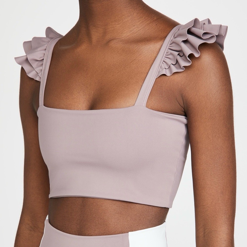 Port de Bras ruffle crop top size small